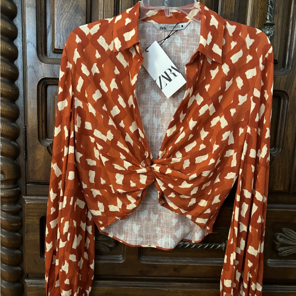 Zara Crop Blouse NWT